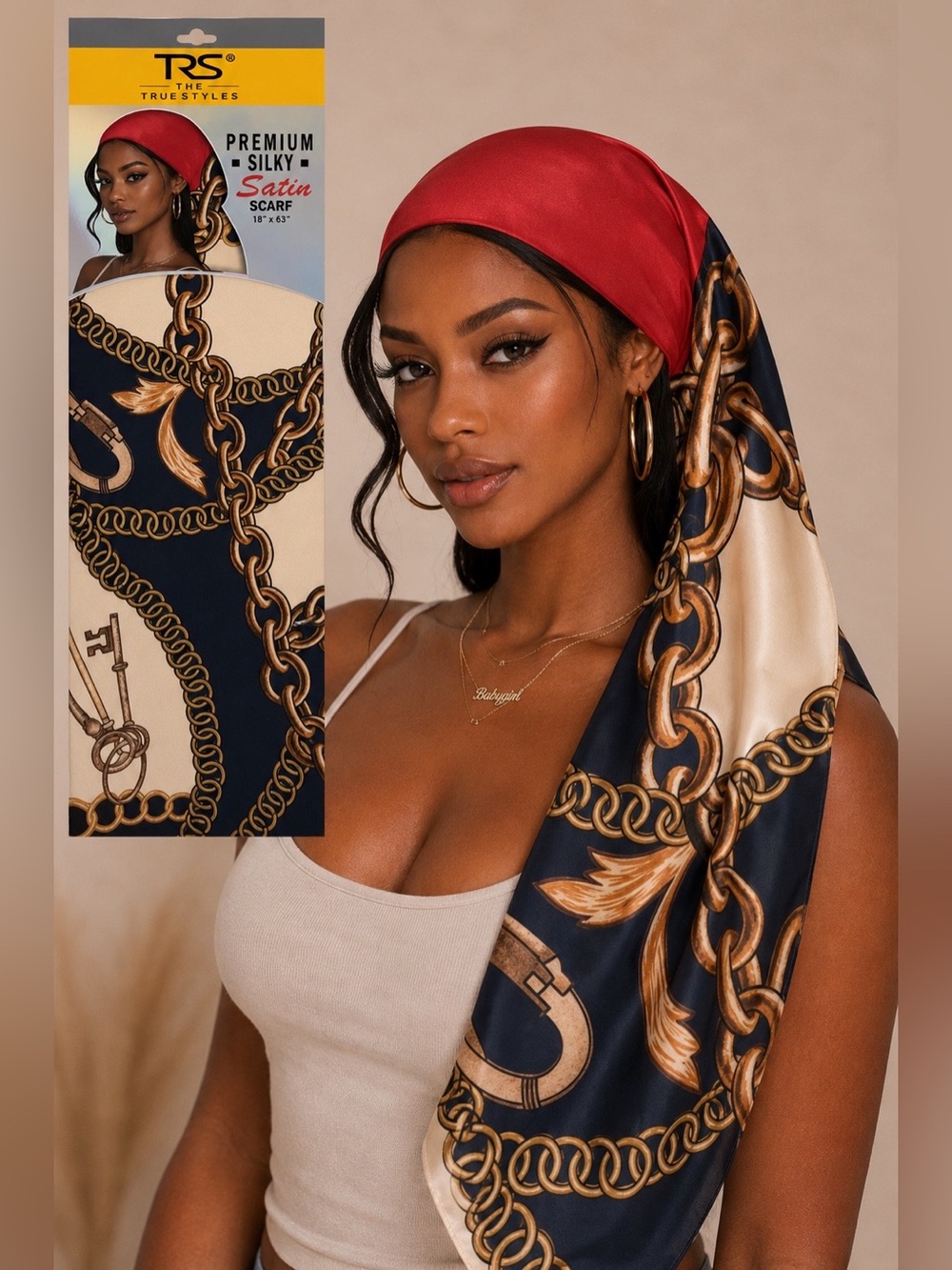 The Baddie Link Satin Scarf
